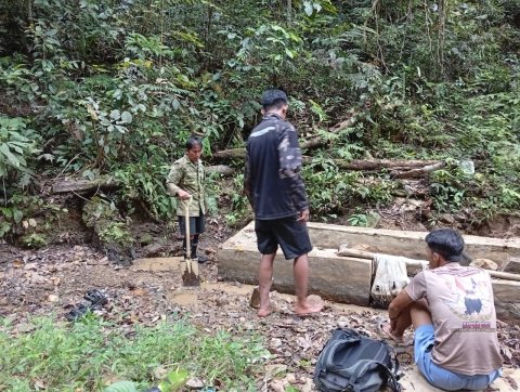 collab Petugas Pamdes dan TNI
